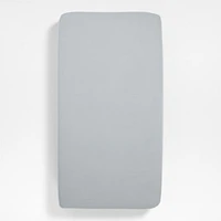 Supersoft Mist Blue Organic Cotton Gauze Baby Crib Fitted Sheet