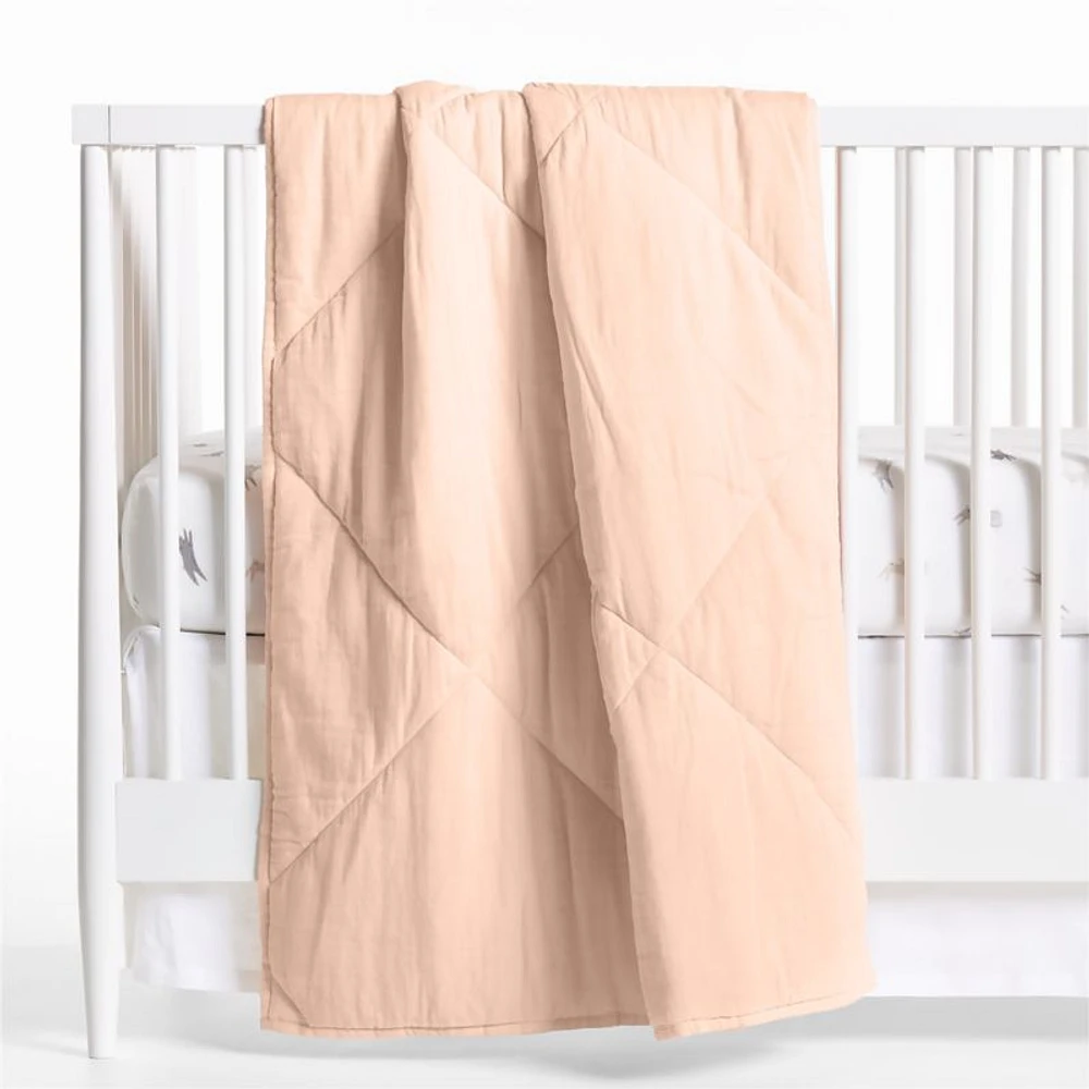 Supersoft Grey Bunny Gauze Organic Cotton Baby Crib Fitted Sheet