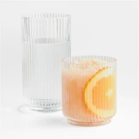 Fluted 15-Oz. Acrylic Double Old-Fashioned Glass