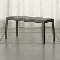 Folio Stone Grey Top-Grain Leather 40" Bench