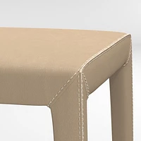 Folio Beige Top-Grain Leather 40" Bench