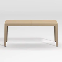 Folio Beige Top-Grain Leather 40" Bench