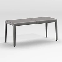 Folio Dark Grey Top-Grain Leather 40" Bench