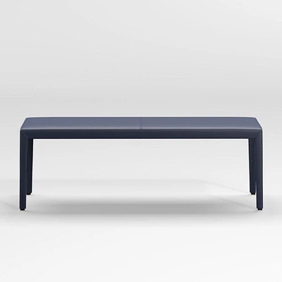 Folio Deep Blue Top-Grain Leather 52" Bench