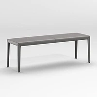 Folio Dark Grey Top-Grain Leather 52" Bench