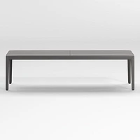 Folio Dark Grey Top-Grain Leather 64" Bench
