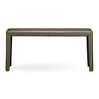 Folio Stone Grey Top-Grain Leather 40" Bench
