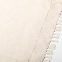Linen Eyelet Fringe 120" Natural Table Runner by Gaby Dalkin