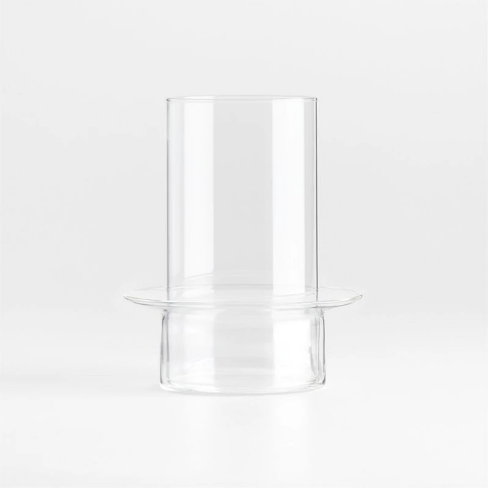 Gara Clear Glass Hurricane Candle Holder 7"