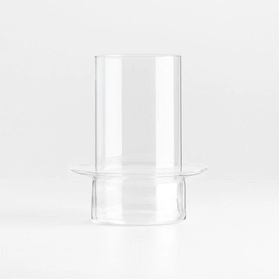 Gara Clear Glass Hurricane Candle Holder 7"