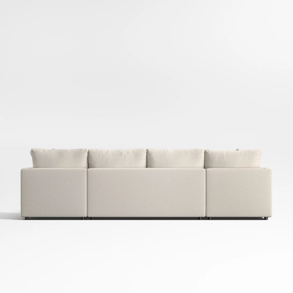 Gather Deep 3-Piece U-Shaped Sectional Sofa with Double Chaise Lounge