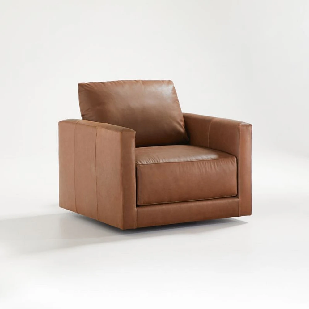 Gather 40" Leather Swivel Chair
