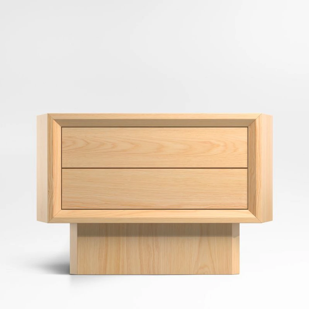 Gather 30" Natural Oak Wood Charging Nightstand