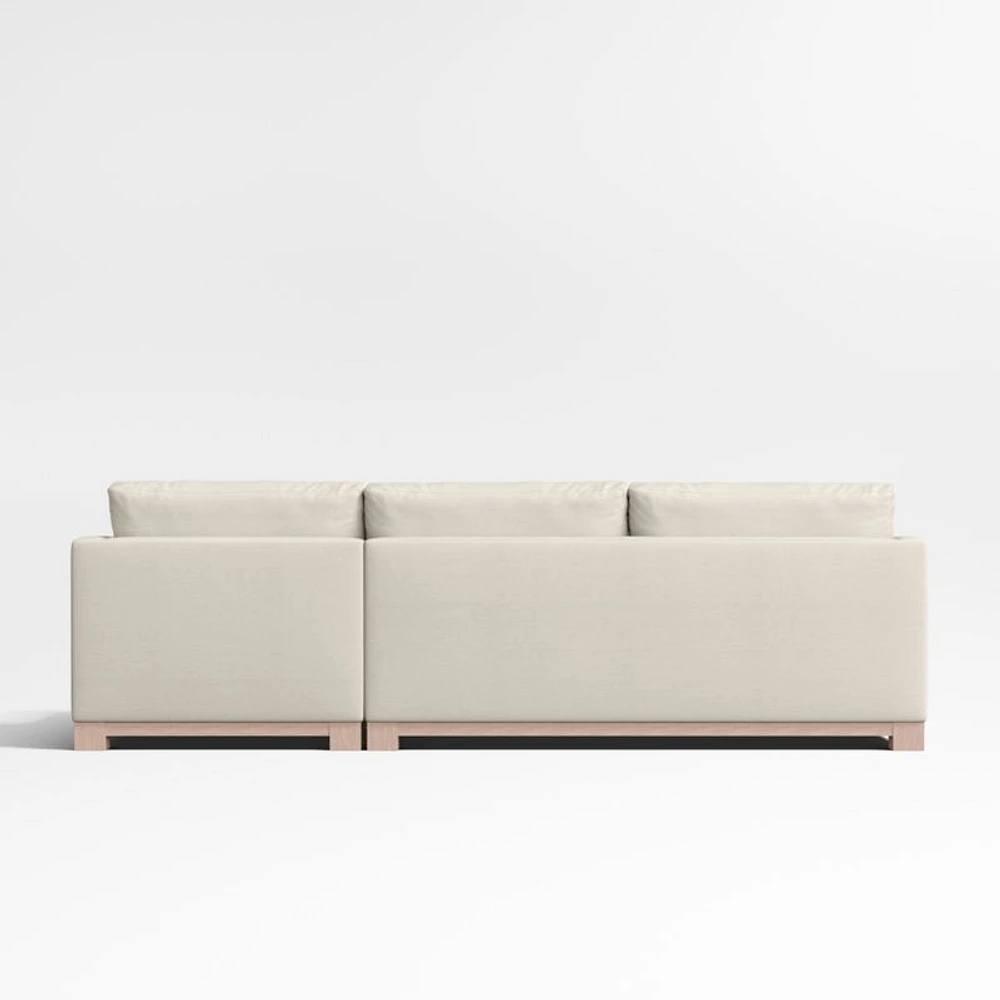 Gather Wood Base 2-Piece Sectional Sofa with Chaise Lounge