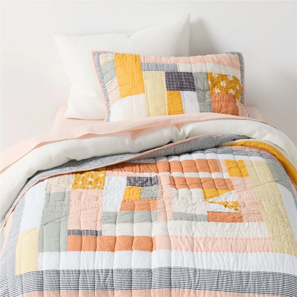 Gee's Bend Amir Amor Patchwork Organic Cotton Kids Twin Quilt