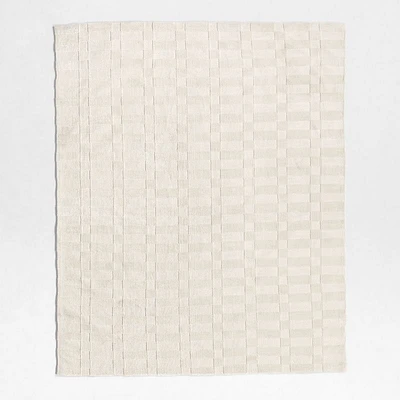 Geo Checker Ivory Performance Kids Area Rug 5'x8'