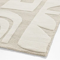 Geometric Cutout Wool Kids Area Rug 5'x8