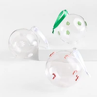 Green Tree Glass Ball Christmas Ornament