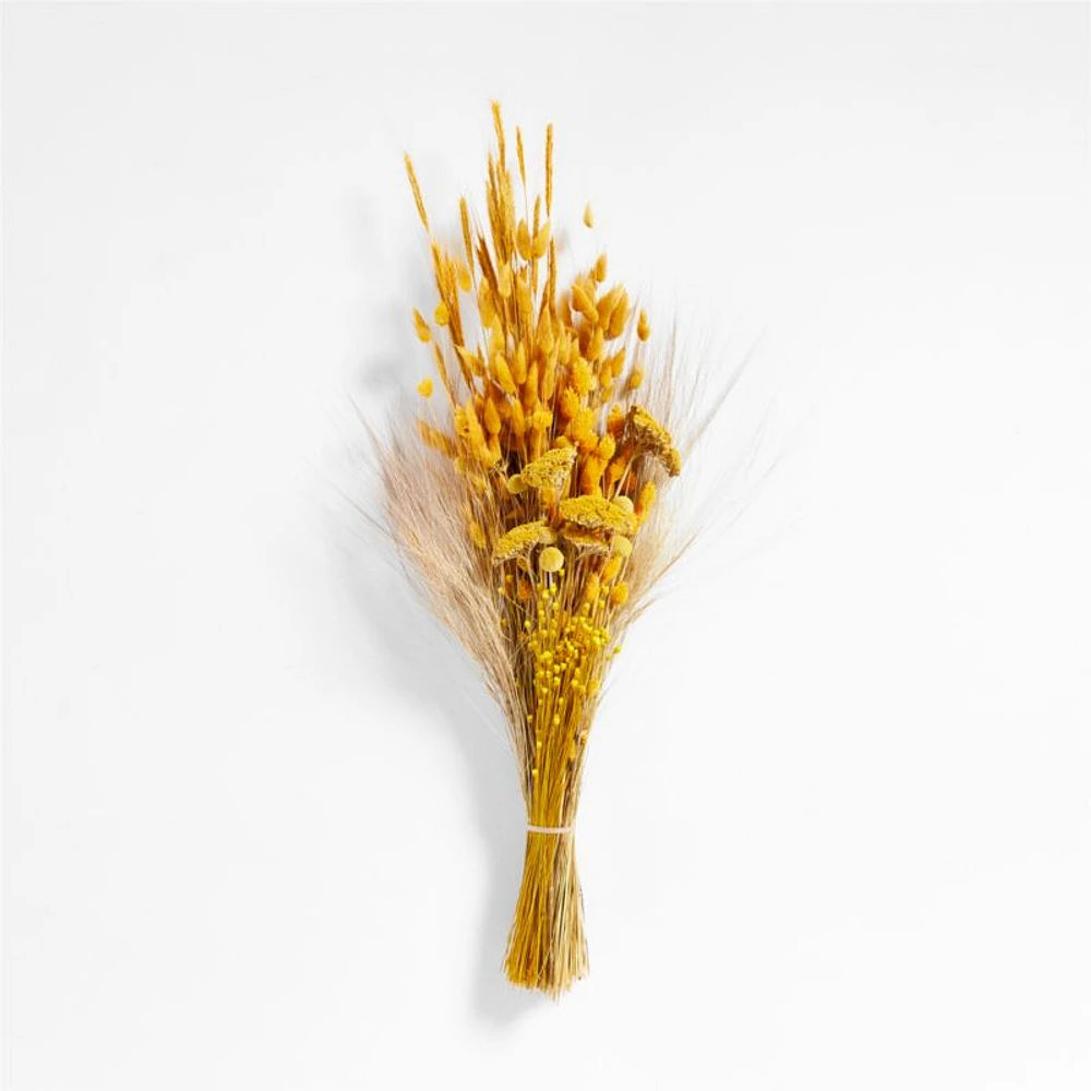 Golden Bunny Tail and Yarrow Dried Bouquet 30"