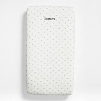 Baby's First Animal Organic Cotton Heathered Jersey Baby Crib Fitted Sheet