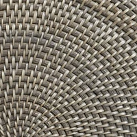 Artesia Round Grey Woven Rattan Placemat