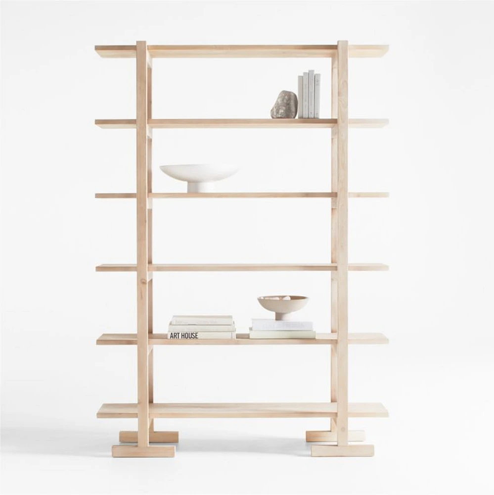 Haldeman Pine Wood Open Bookcase by Leanne Ford