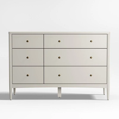 Hampshire 50" Cozy Grey Wood 6-Drawer Kids Dresser
