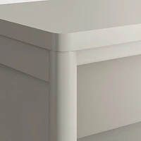 Hampshire Small Cozy Grey Wood 2-Shelf Bookcase