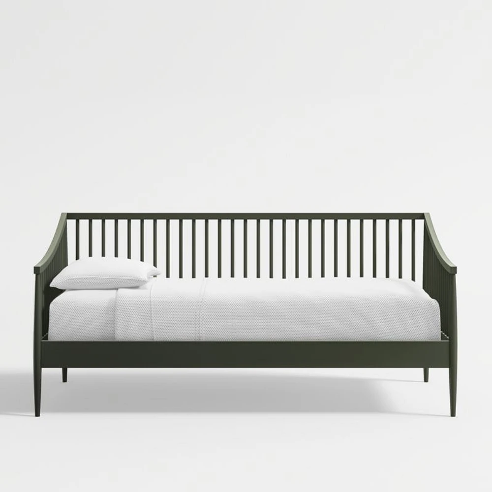 Hampshire Olive Green Spindle Wood Kids Daybed