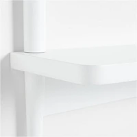 Hampshire White Wood 2-Tier Kids Wall Shelf