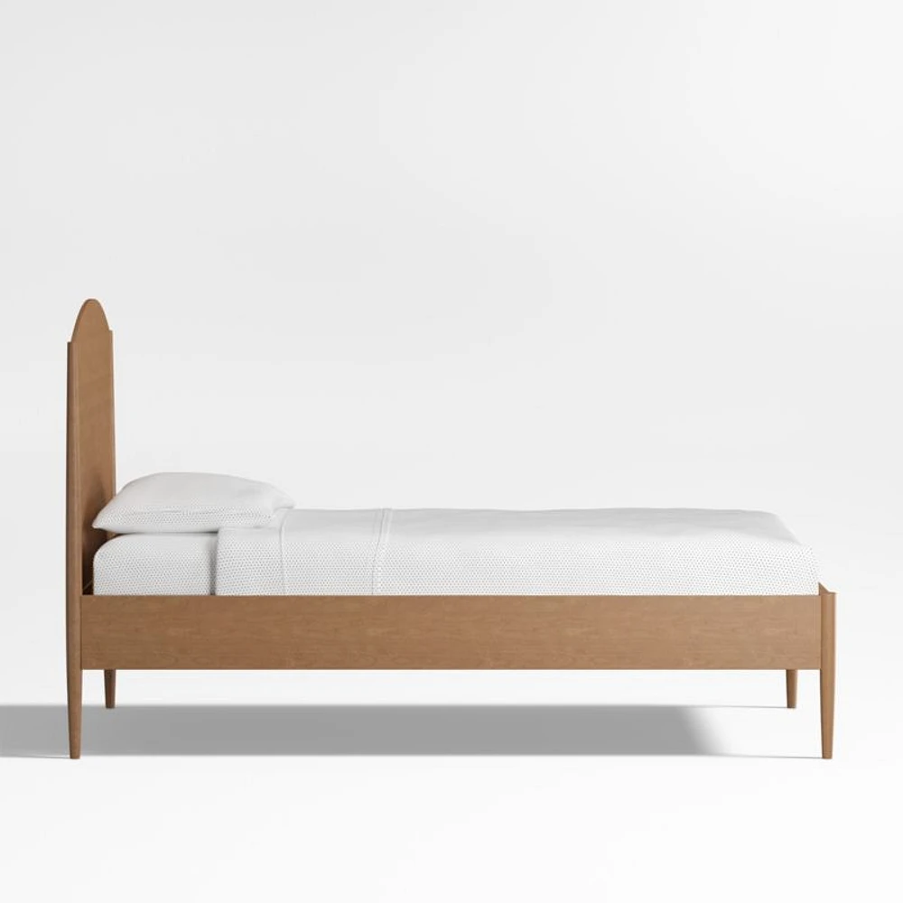 Hampshire Natural Brown Wood Arched Kids Twin Bed