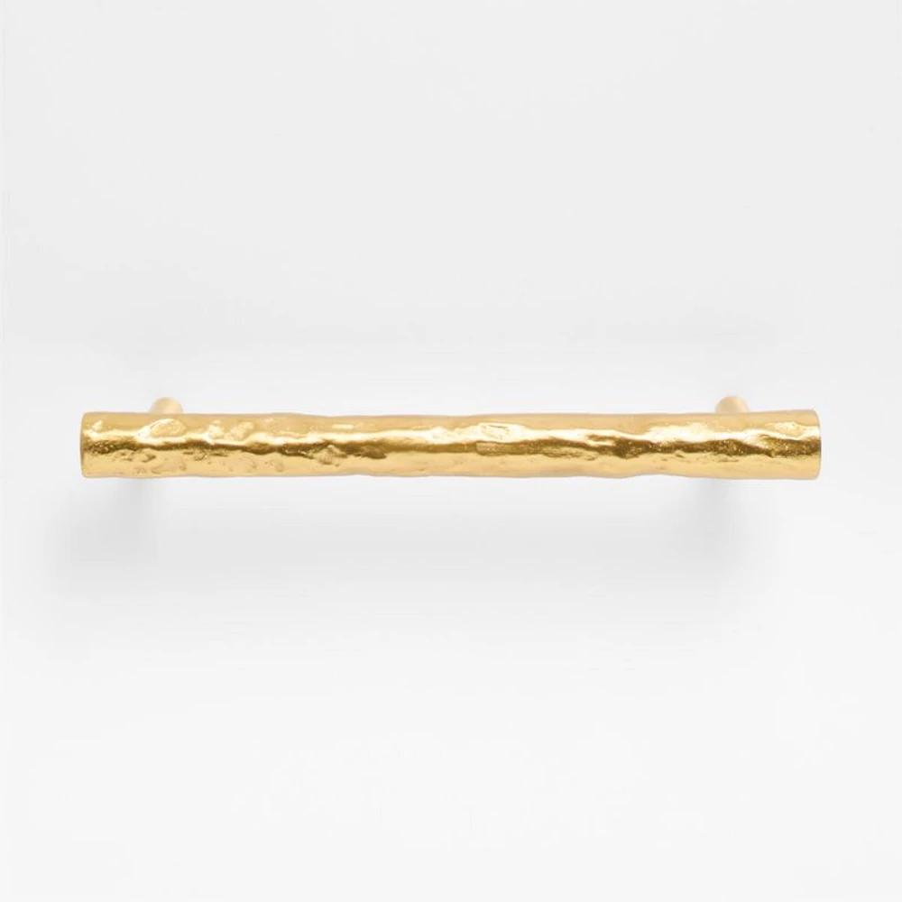 Forged 6" Brushed Brass Cabinet Pull