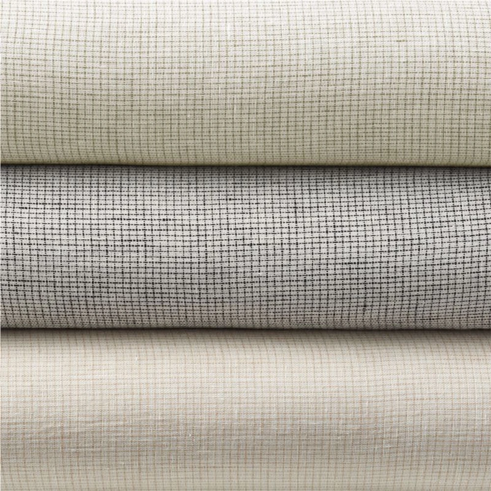 Aire Natural Hemp Garden Green Grid Twin/Twin XL Duvet Cover