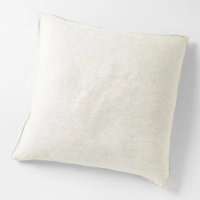 Aire Natural Hemp Garden Green Grid Euro Bed Pillow Sham