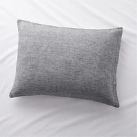 Aire Natural Hemp Ink Black Grid Standard Bed Pillow Sham