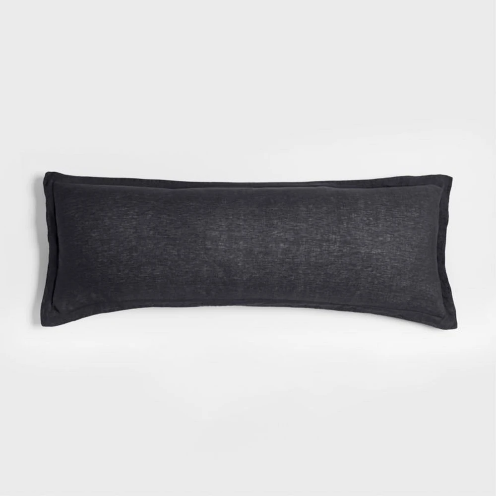 Hemp 54x20 Sultry Navy Throw Pillow Cover
