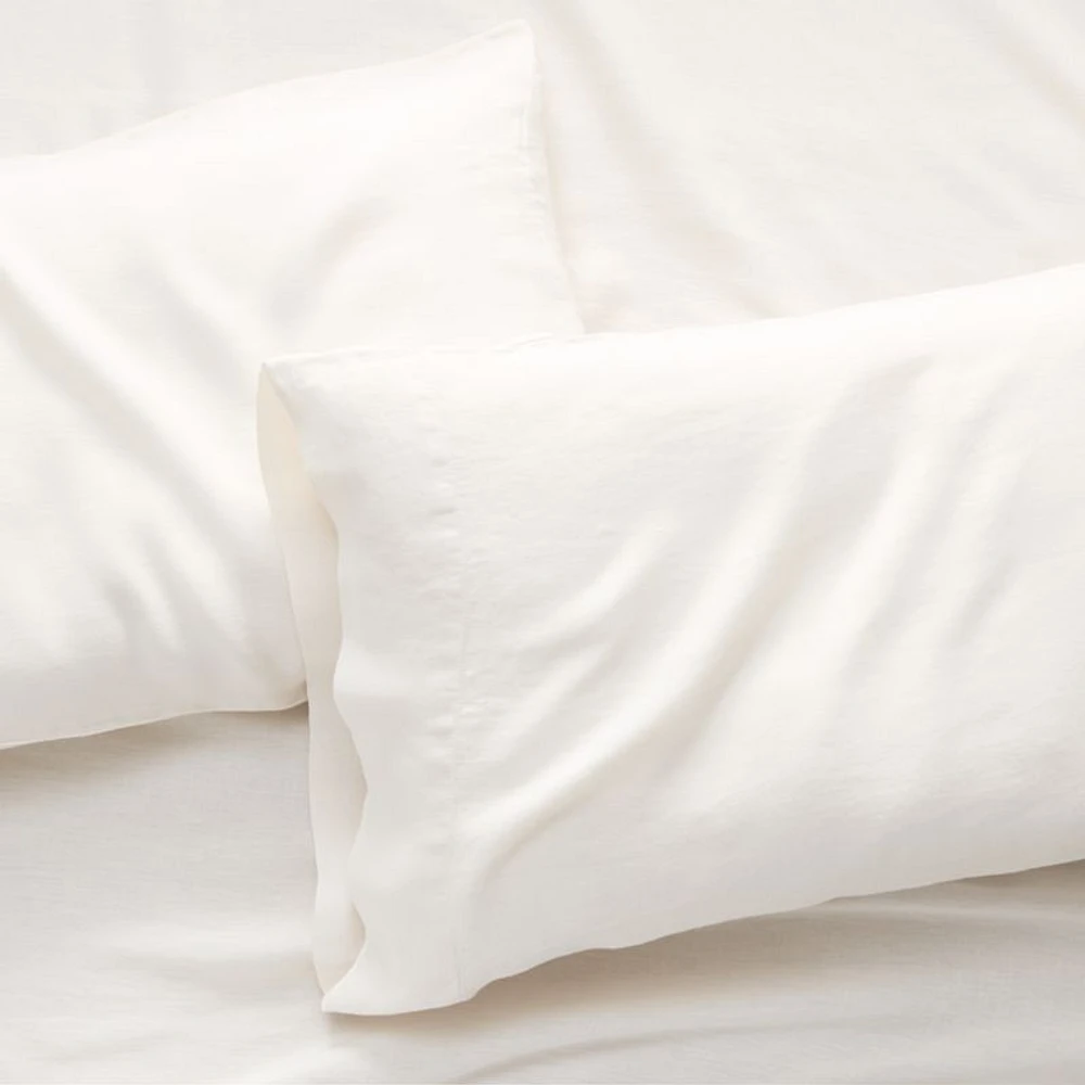 Aire Natural Hemp Warm Natural Standard Pillow Cases, Set of 2