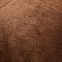 Hyde Pieced Suede 23x23 Brown Throw Pillow Cover