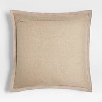 Hyde Pieced Suede 23x23 Cream Throw Pillow Cover