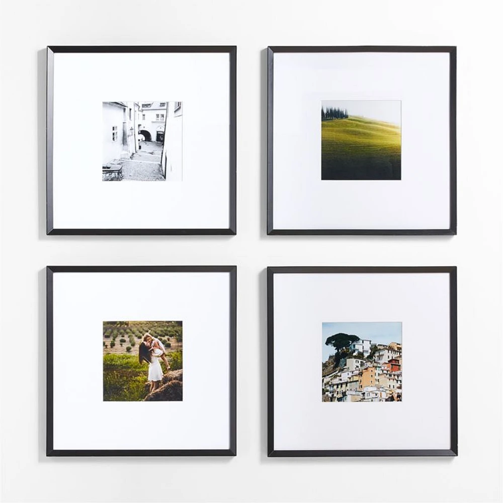 Icon Wood 4-Piece Black 11x11 Gallery Wall Frame Set