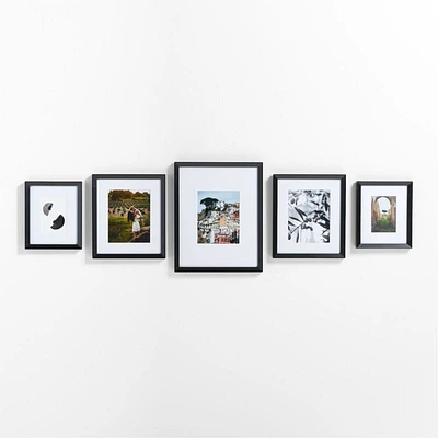 Icon Wood 5-Piece Black Gallery Wall Frame Set