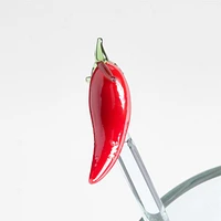 Chili Pepper Icon Glass Drink Stirrers, Set of 4
