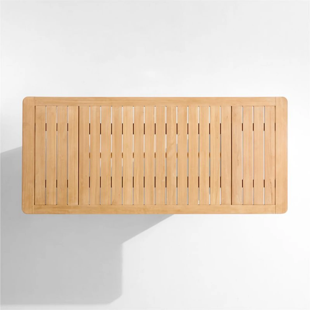 Ipanema 86" Teak Wood and Resin Outdoor Dining Table