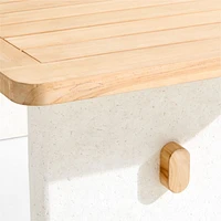 Ipanema 86" Teak Wood and Resin Outdoor Dining Table
