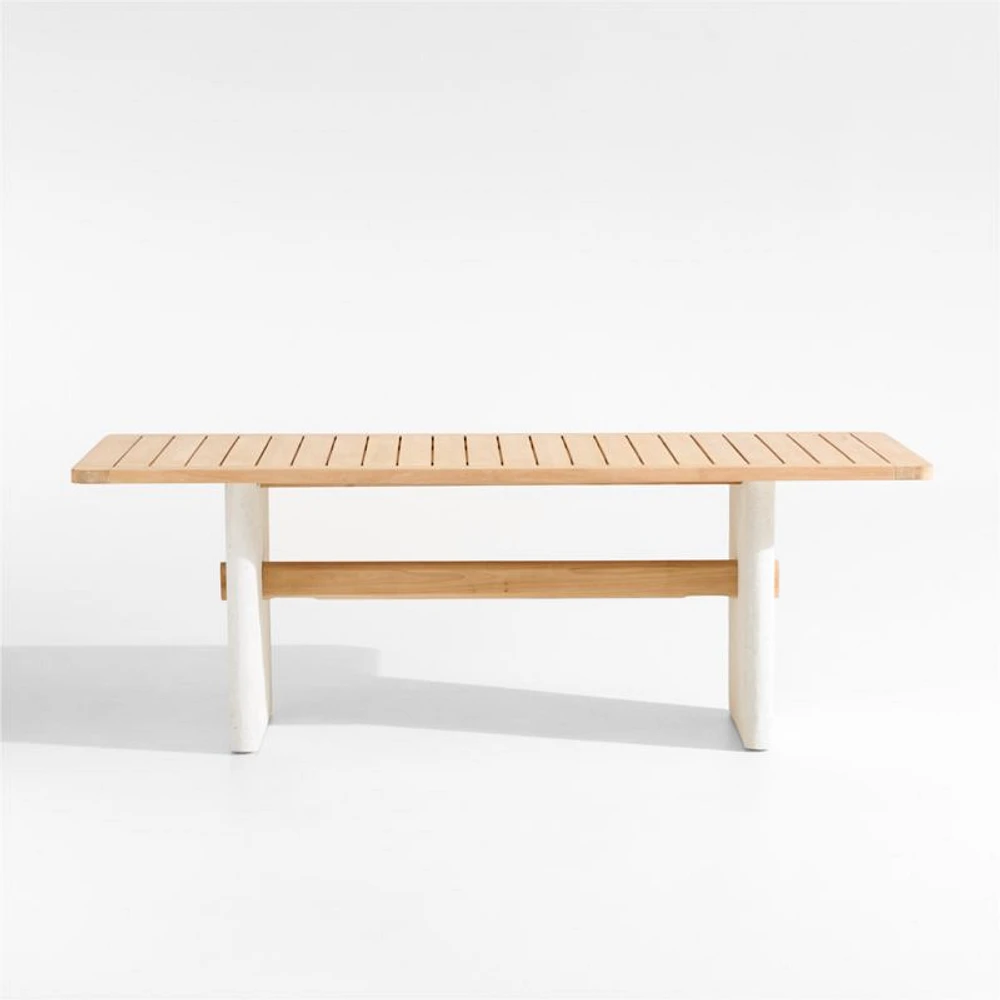Ipanema 86" Teak Wood and Resin Outdoor Dining Table