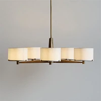 Isla Brushed Brass Metal Chandelier Light