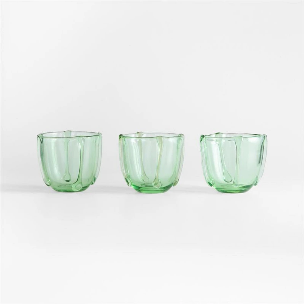 Isla Smoke Green Recycled Glass Hurricane Candle Holder