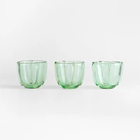 Isla Smoke Green Recycled Glass Hurricane Candle Holder