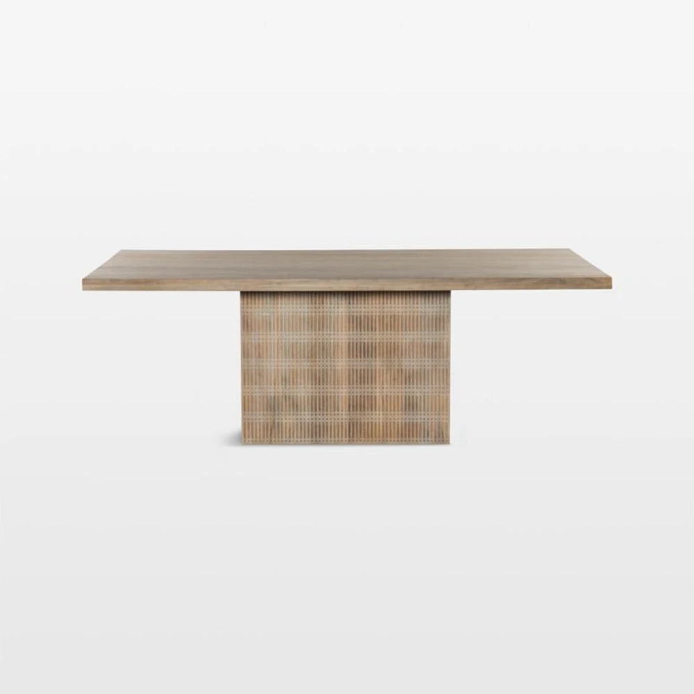 Ivan 84" Light Wash Wood Dining Table