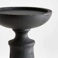 Izumo Ebonized Wood Pillar Holder 9"